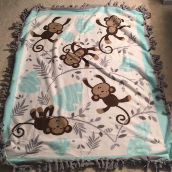Other - Handmade monkey fleece throw